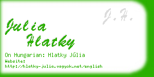 julia hlatky business card